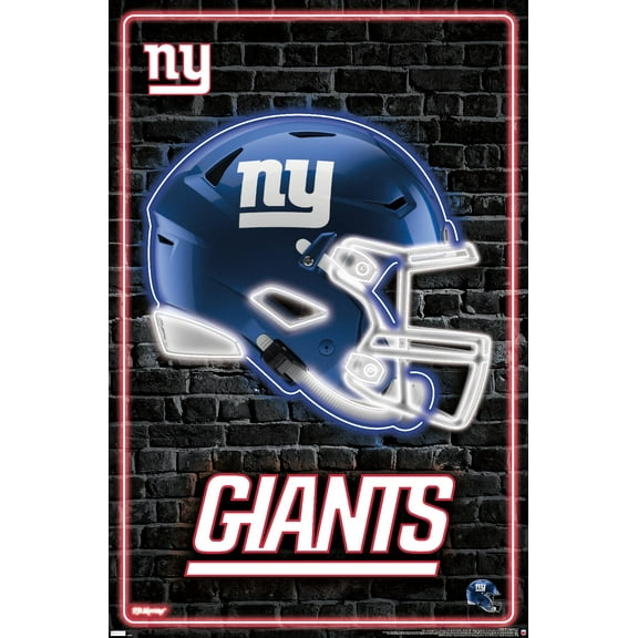 NFL New York Giants - Neon Helmet 23 Wall Poster, 22.375" x 34"