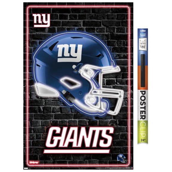 NFL New York Giants - Neon Helmet 23 Wall Poster, 22.375" x 34"