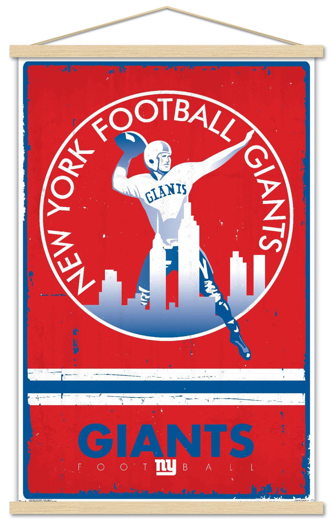 New York Giants NFL Vintage Football Rug