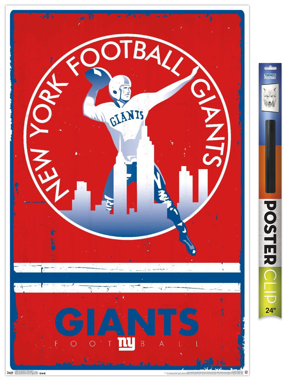 NFL New York Giants - Retro Logo 15 Wall Poster, 22.375" x 34"
