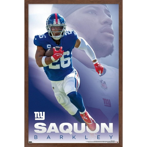 NFL New York Giants - Saquon Barkley 22 Wall Poster, 22.375" x 34" Framed