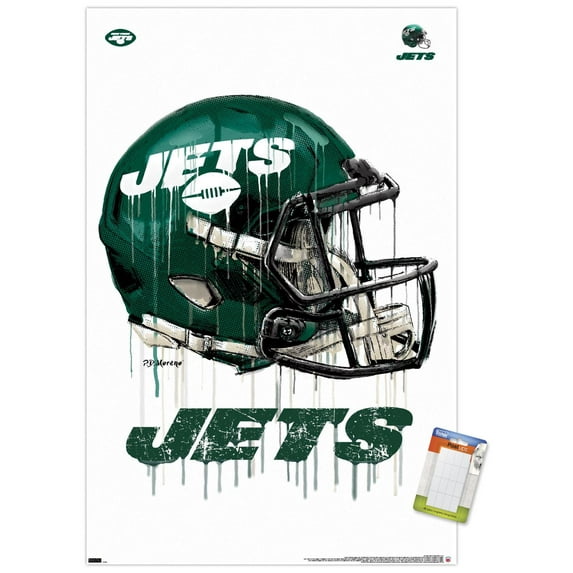 NFL New York Jets - Drip Helmet 20 Wall Poster, 22.375" x 34"