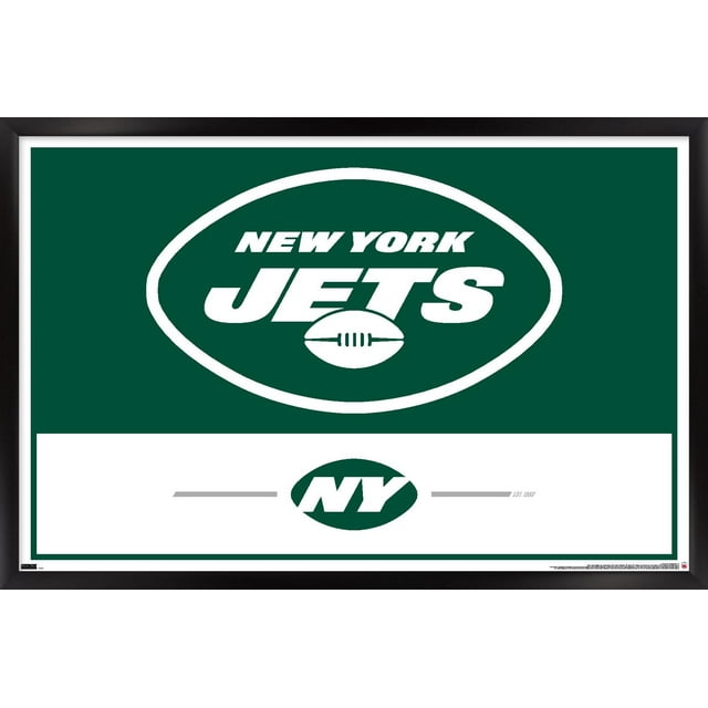 NFL New York Jets - Logo 21 Wall Poster, 14.725" x 22.375", Framed