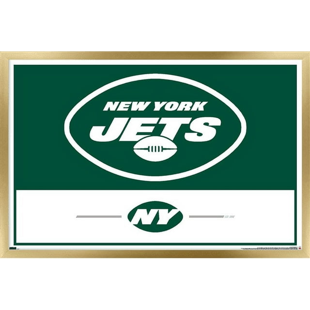 NFL New York Jets - Logo 21 Wall Poster, 22.375" x 34", Framed