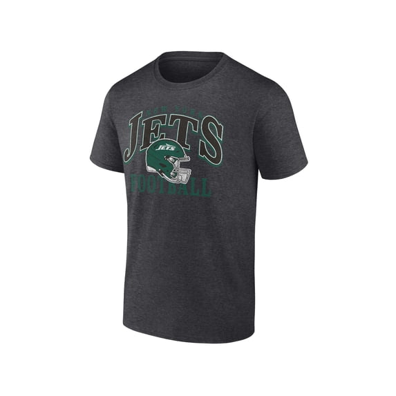 NFL New York Jets Men's Cotton Charcoal Heather Short Sleeve T-Shirt