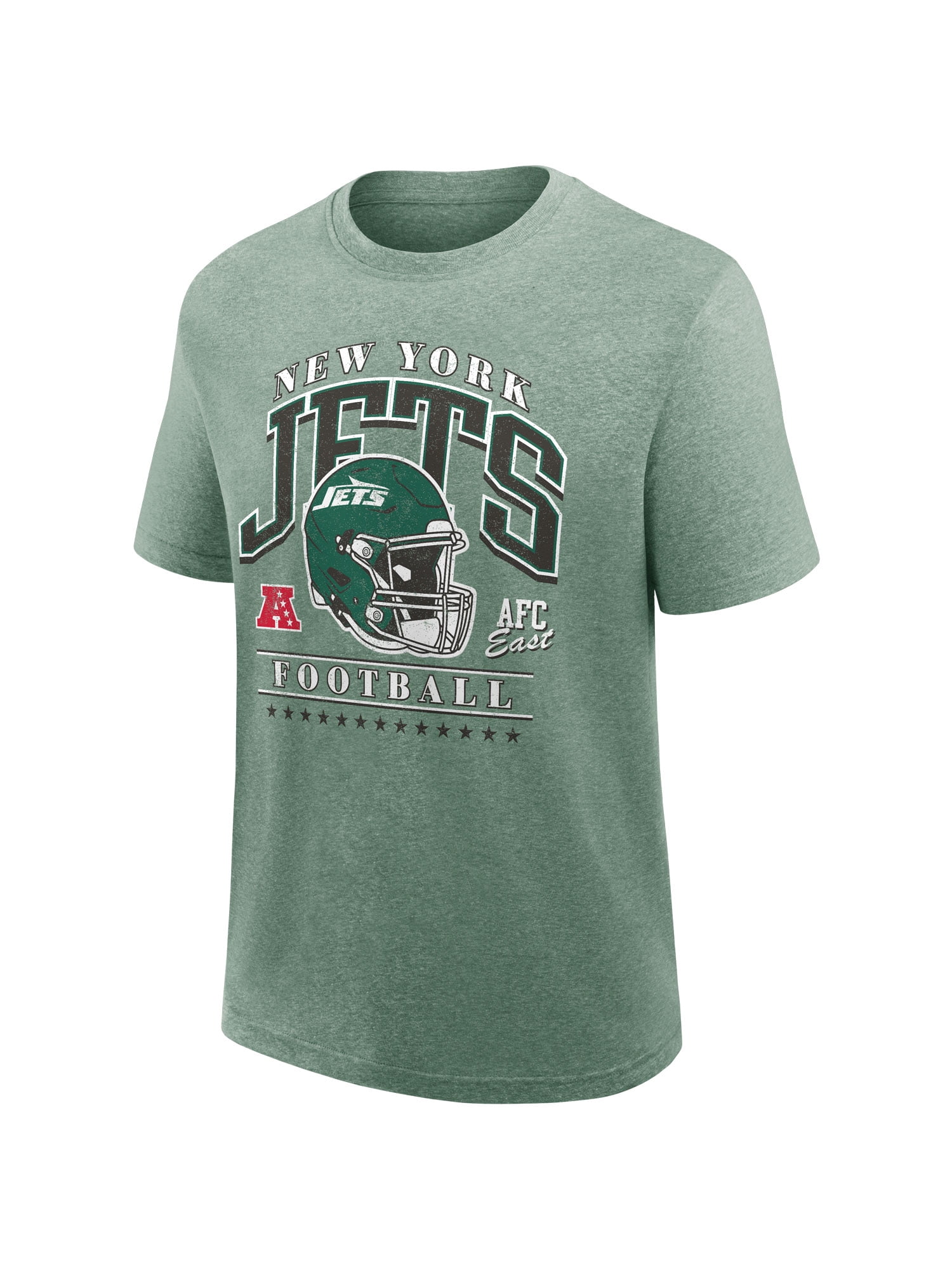 NFL New York Jets Men's Synthetic Green Heather Short Sleeve T-Shirt