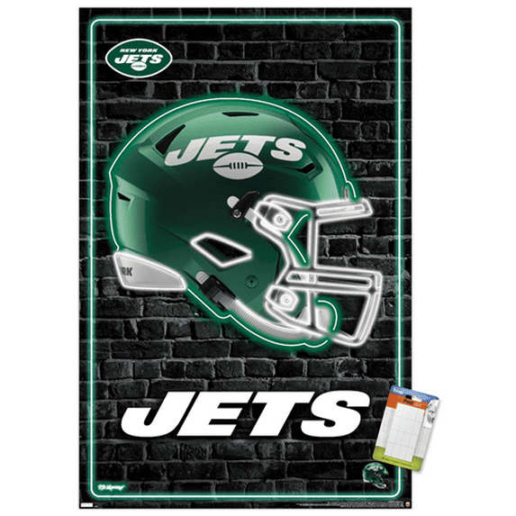 NFL New York Jets - Neon Helmet 23 Wall Poster, 22.375" x 34"