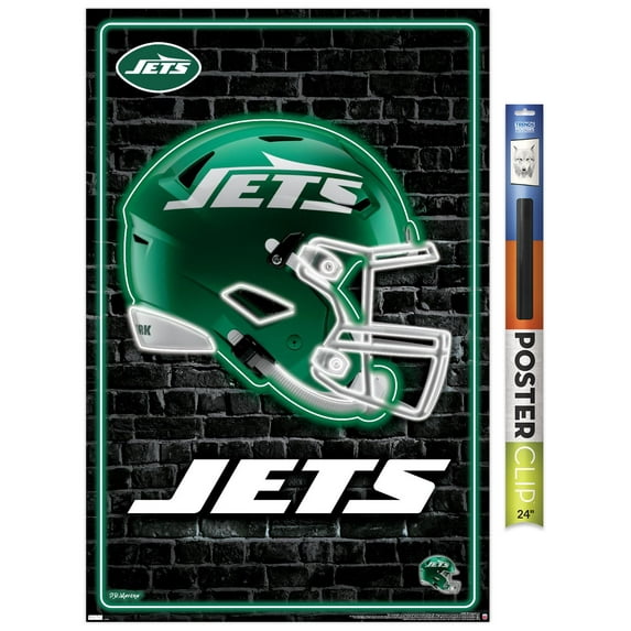 NFL New York Jets - Neon Helmet 24 Wall Poster, 22.375" x 34"