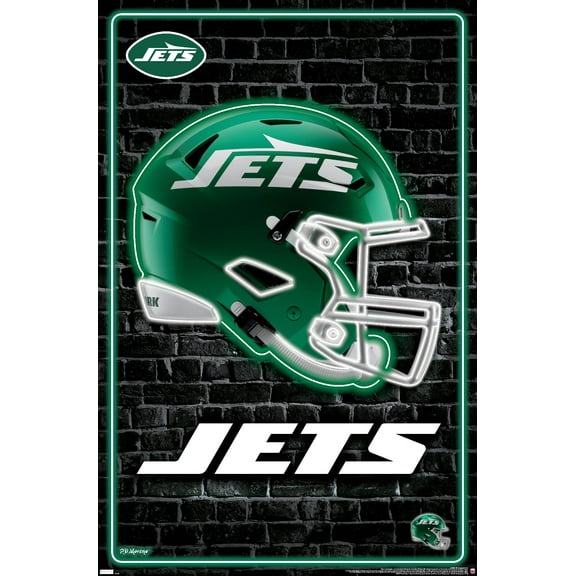 NFL New York Jets - Neon Helmet 24 Wall Poster, 22.375" x 34"