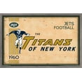 thumbnail image 1 of NFL New York Jets - Retro Logo 14 Wall Poster, 22.375" x 34", Framed, 1 of 5