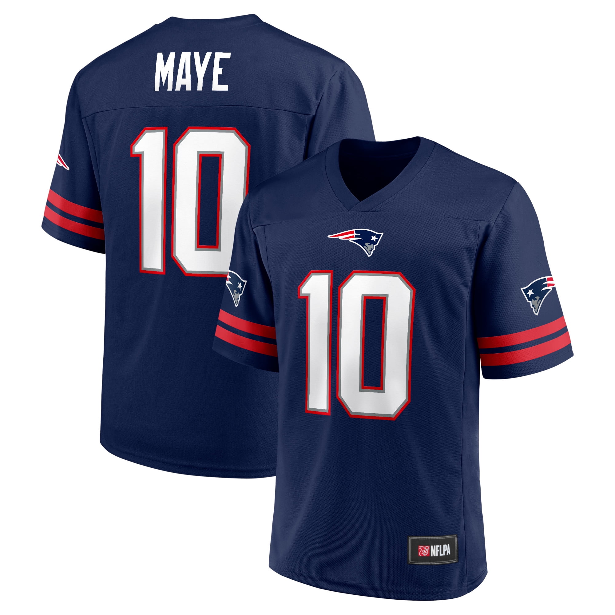 NFL PATRIOTS Mens Primry Color Short Sleeve Vee Jersey Name &amp; Number - D Maye - Walmart.com
