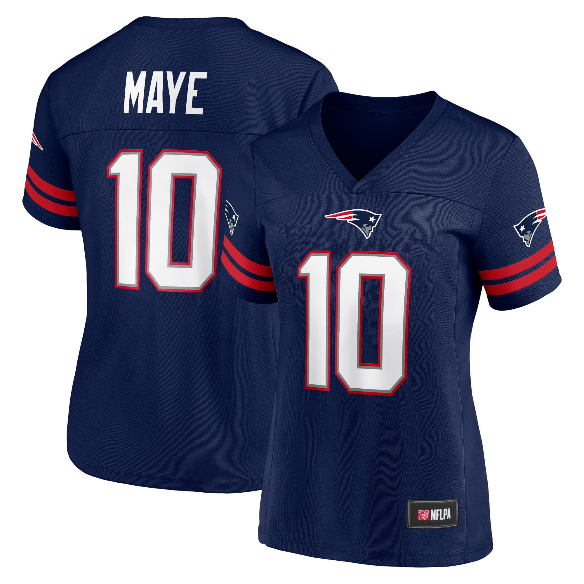 NFL PATRIOTS Womens Primry Color Short Sleeve Vee Jersey Name Number D Maye Walmart