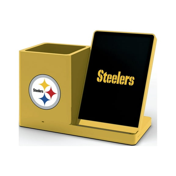 NFL, PITTSBURGH STEELERS, WIRELESS CHARGER WITH PEN CUP, BOX