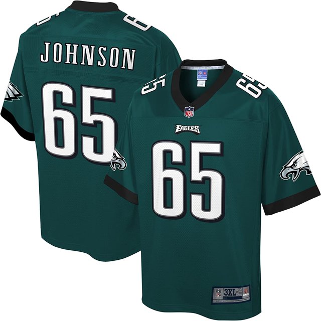 NFL_ PRO LINE Men's Lane Johnson Midnight Green Philadelphia Eagles