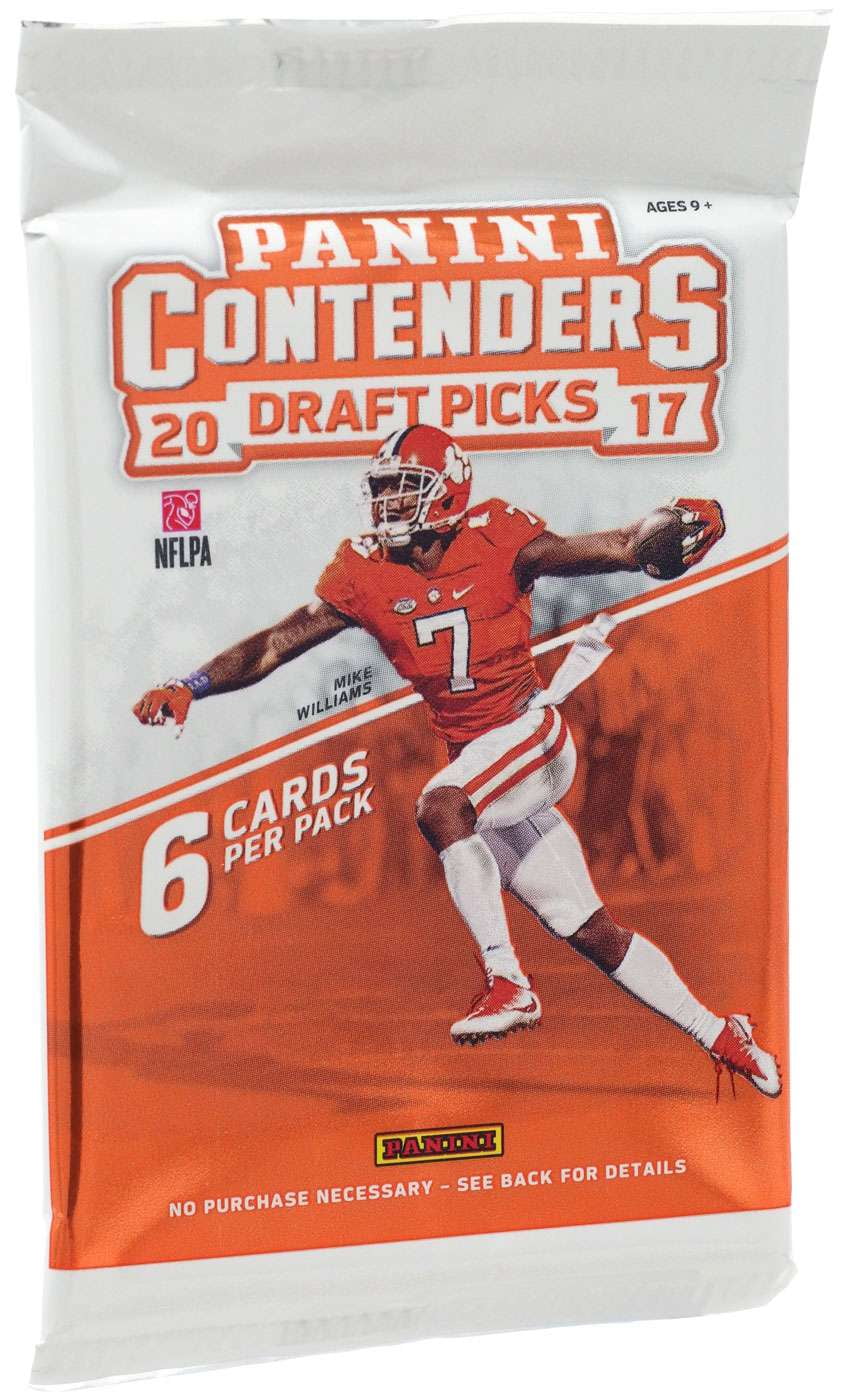 NFL Panini 2017 Contenders Draft Picks Football Trading Card RETAIL Pack (6 Cards)