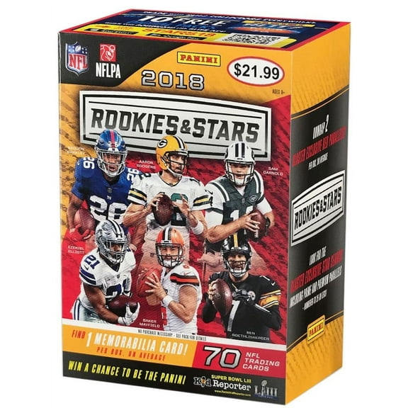 NFL Panini 2018 Rookies & Stars Football Trading Card BLASTER Box (7 Packs)
