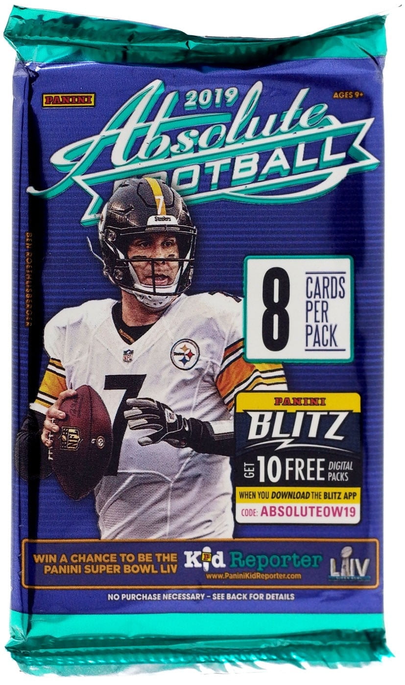 NFL Panini 2019 Absolute Football Trading Card BLASTER Pack (8 Cards)