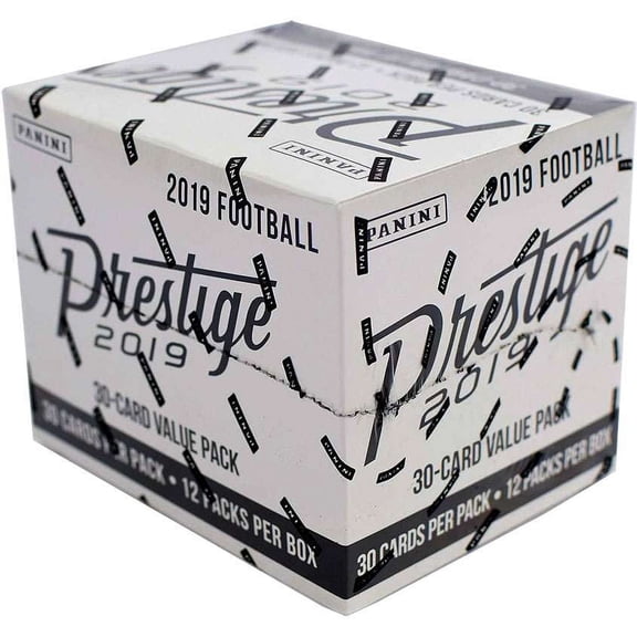 NFL Panini 2019 Prestige Football Trading Card VALUE Box (12 Packs)
