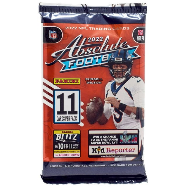 NFL Panini 2022 Absolute Football Trading Card BLASTER Pack (11 Cards)