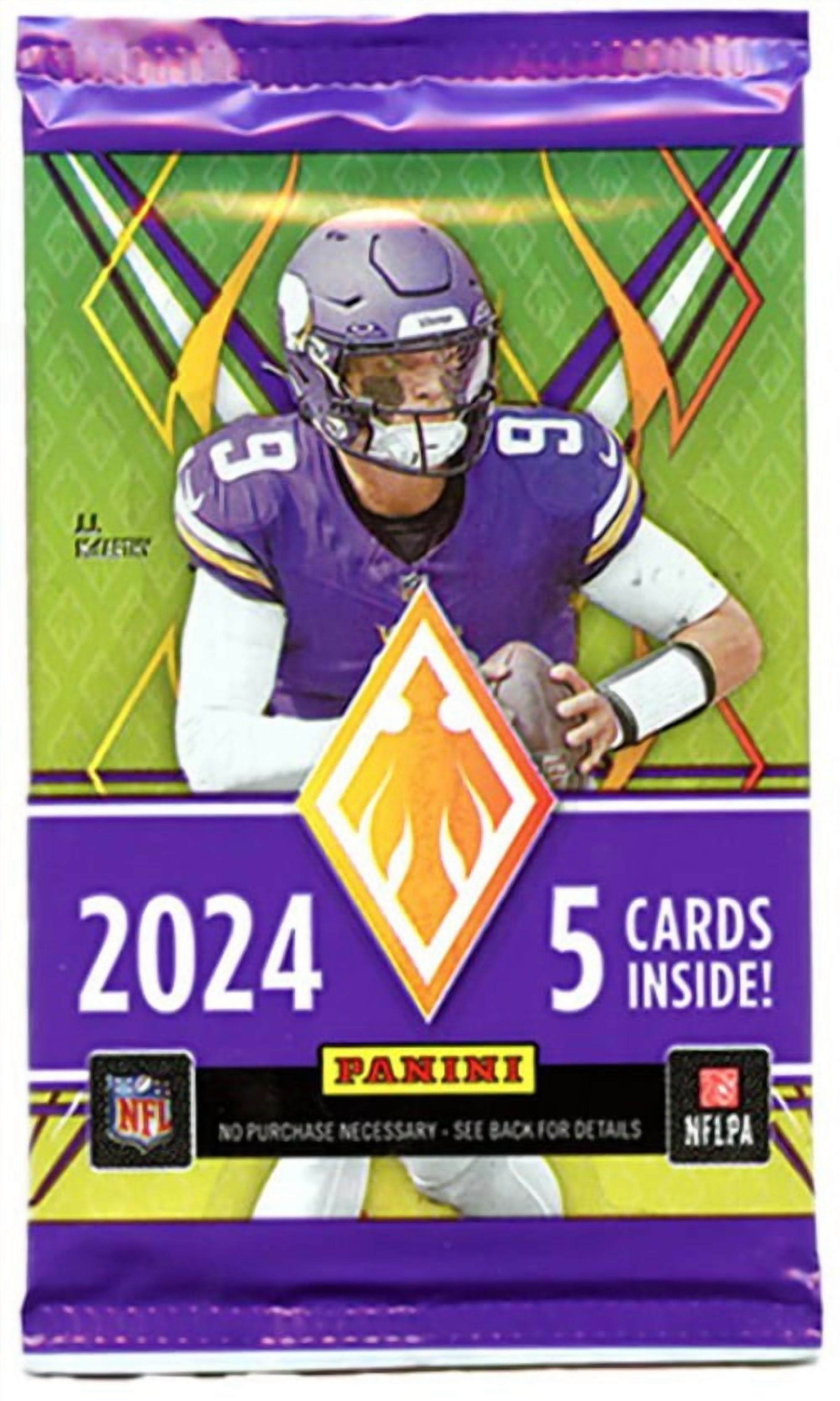 NFL Panini 2024 Phoenix Football Trading Card HOBBY Pack (5 Cards)