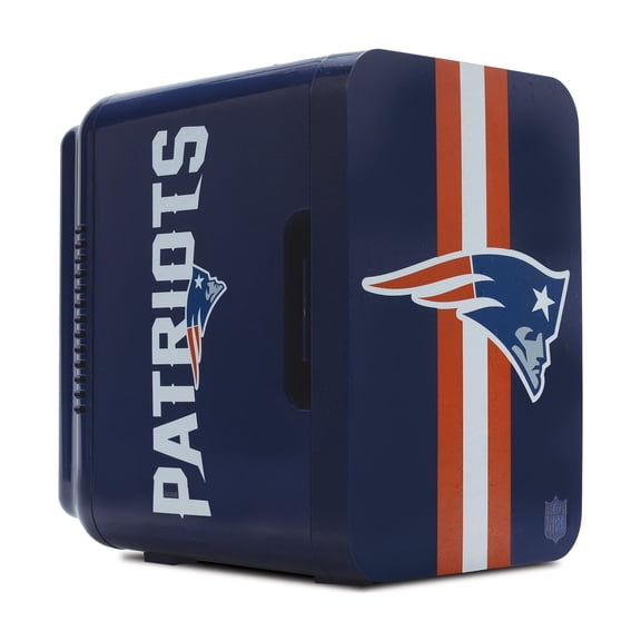 NFL New England Patriots Mini Fridge, Nautical Blue, 4L, 6 Cans
