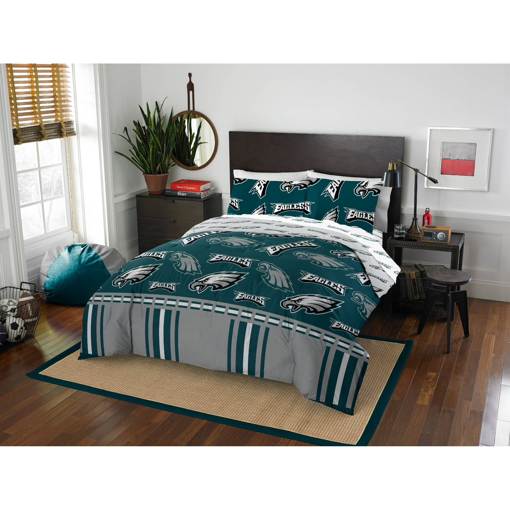 Philadelphia Eagles Bedding Set 3PCS Duvet Cover Pillowcase Comforter Cover  Gift