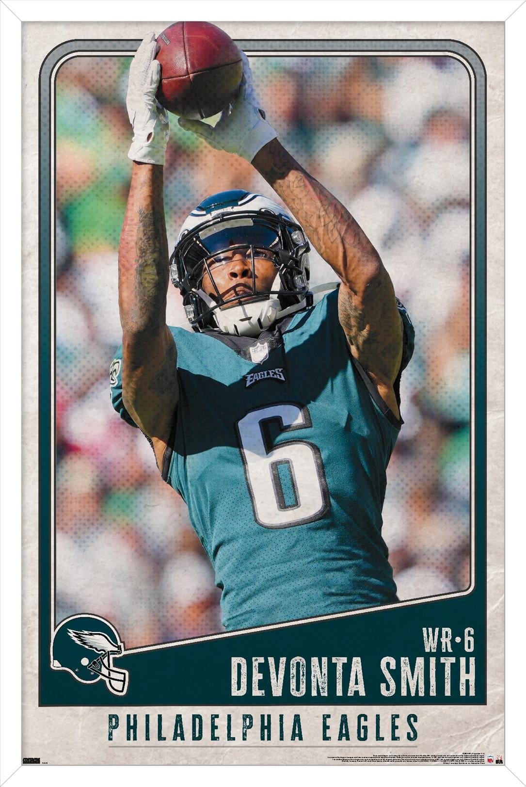 NFL Philadelphia Eagles - DeVonta Smith 22 Wall Poster, 22.375" x 34" Framed