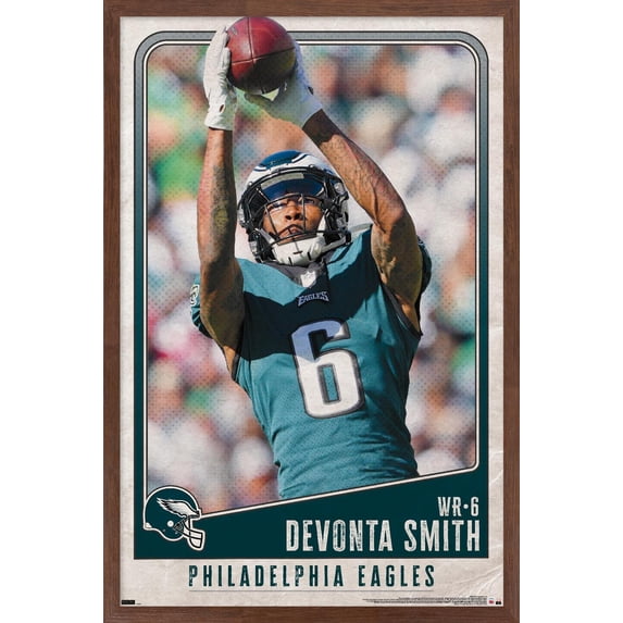 NFL Philadelphia Eagles - DeVonta Smith 22 Wall Poster, 22.375" x 34" Framed