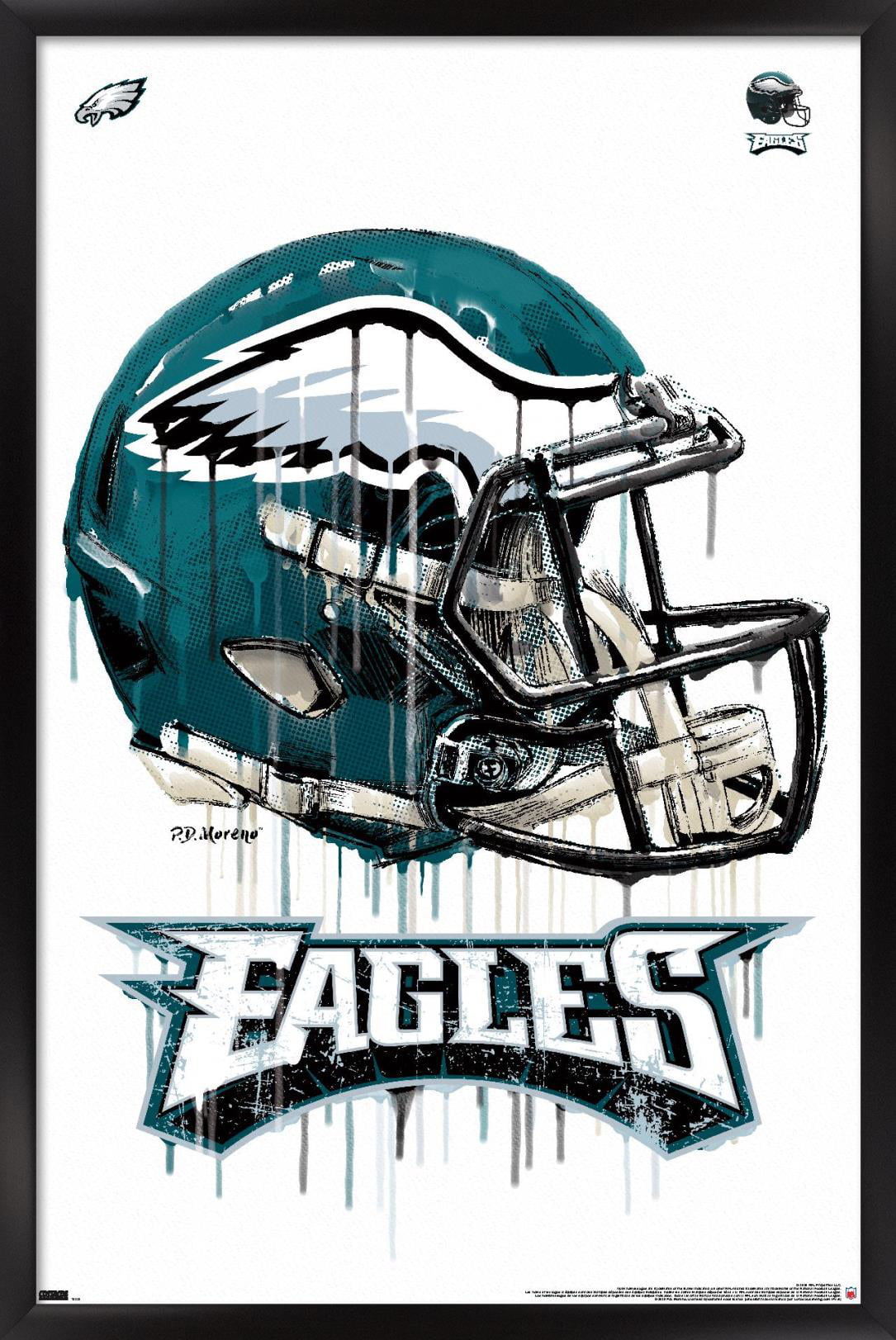 NFL Philadelphia Eagles - Drip Helmet 20 Wall Poster, 22.375 x 34 