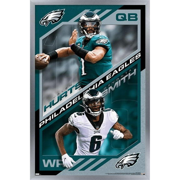 NFL Philadelphia Eagles - Dynamic Duo 21 Wall Poster, 22.375" x 34", Framed
