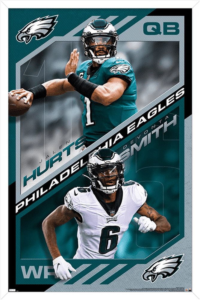 NFL Philadelphia Eagles - Dynamic Duo 21 Wall Poster, 22.375" x 34", Framed