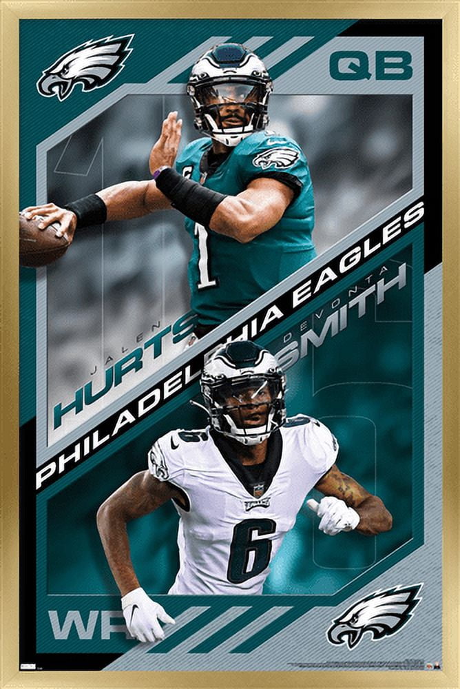 NFL Philadelphia Eagles - Dynamic Duo 21 Wall Poster, 22.375" x 34", Framed