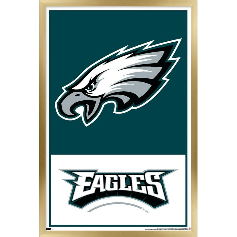 nfl-philadelphia-eagles-logo-21-wall-poster-14-725-x-22-375-framed-walmart-com