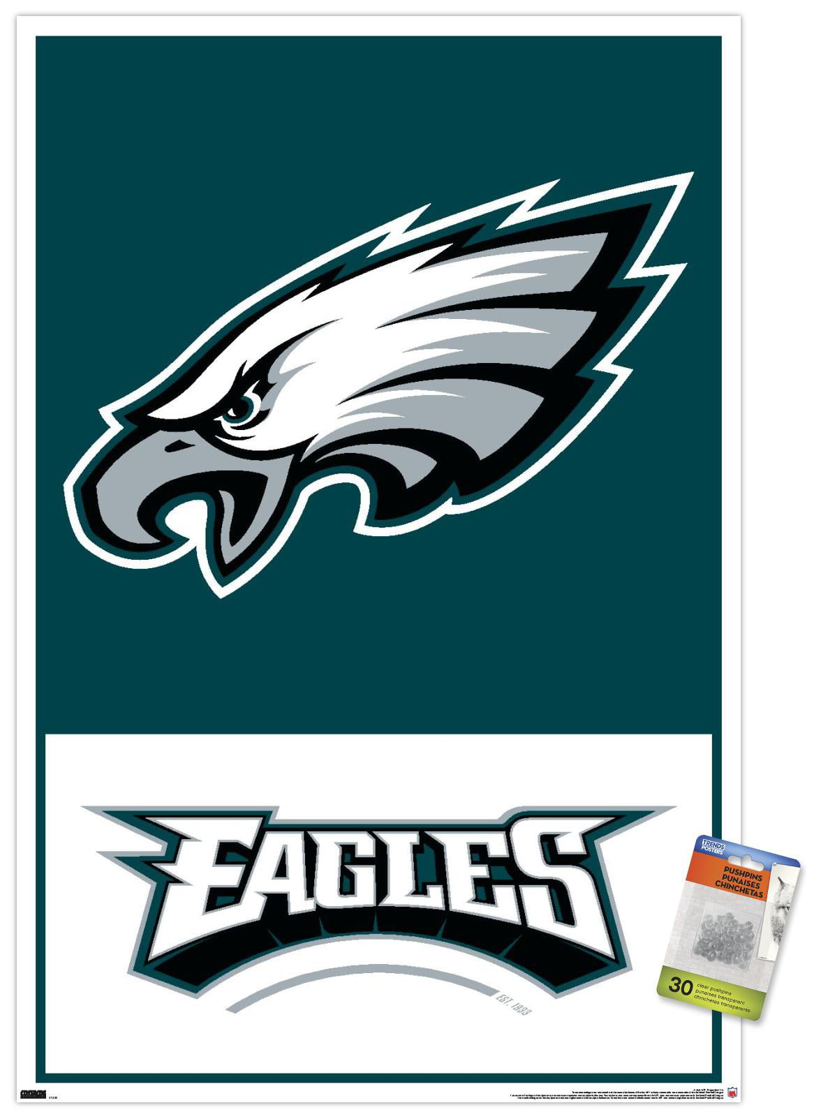 NFL Philadelphia Eagles - Logo 21 Wall Poster, 14.725' x 22.375', Framed 