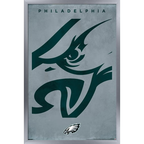 NFL Philadelphia Eagles - Logo 25 Wall Poster, 14.725" x 22.375" Framed