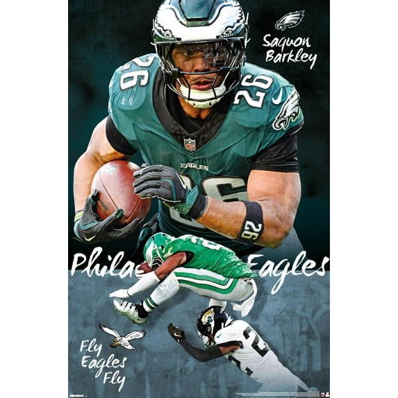 NFL Philadelphia Eagles - Saquon Barkley 25 Wall Poster, 14.725" x 22.375"