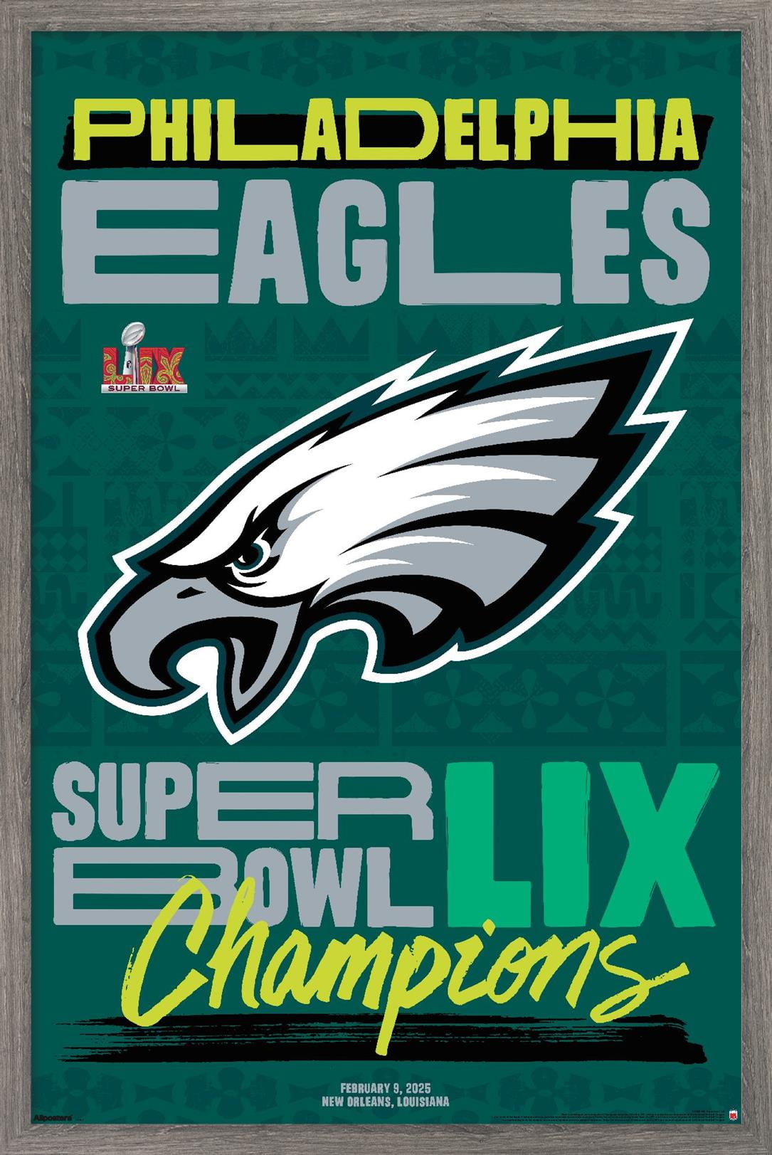 NFL Philadelphia Eagles - Super Bowl LIX Team Logo Wall Poster, 22.375 ...