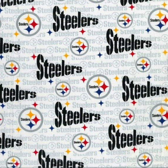 NFL Pittsburgh Steelers 58" 100% Cotton Sports Logo Craft Fabric By the Yard, Multi-color