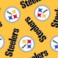 thumbnail image 1 of NFL Pittsburgh Steelers 58" 100% Polyester Fleece Sports Logo Fabric By the Yard, Yellow and Black, 1 of 7