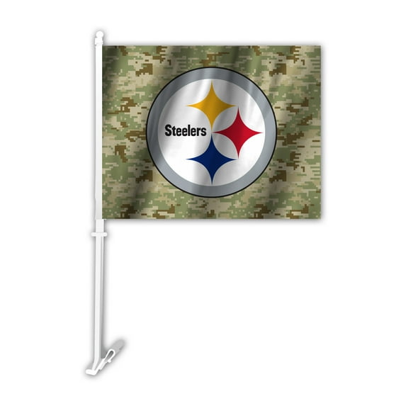 NFL Pittsburgh Steelers Camo Car Flag