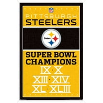 NFL Pittsburgh Steelers - Champions 13 Wall Poster, 14.725" x 22.375", Framed