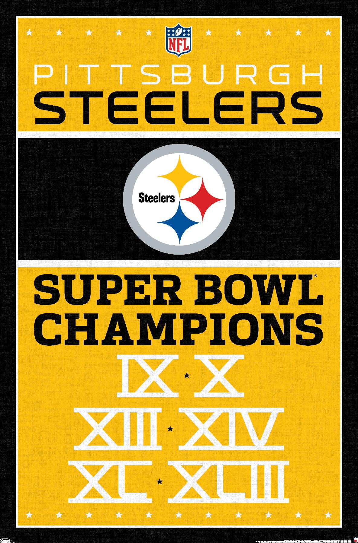 NFL Pittsburgh Steelers - Champions 13 Wall Poster, 22.375' x 34'
