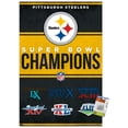 thumbnail image 1 of NFL Pittsburgh Steelers - Champions 23 Wall Poster with Pushpins, 22.375" x 34", 1 of 4