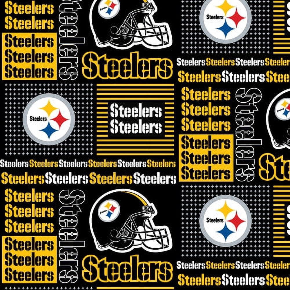 NFL Pittsburgh Steelers Cotton Fabric, per Yard