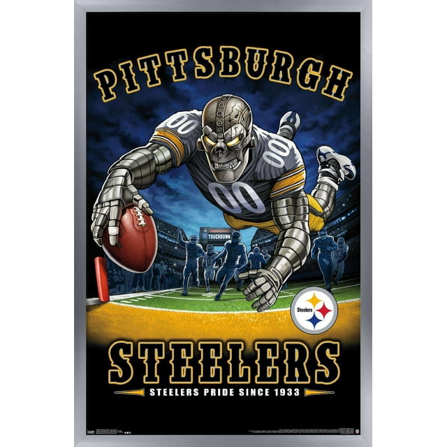 NFL Pittsburgh Steelers - End Zone 17 Wall Poster, 14.725" x 22.375", Framed
