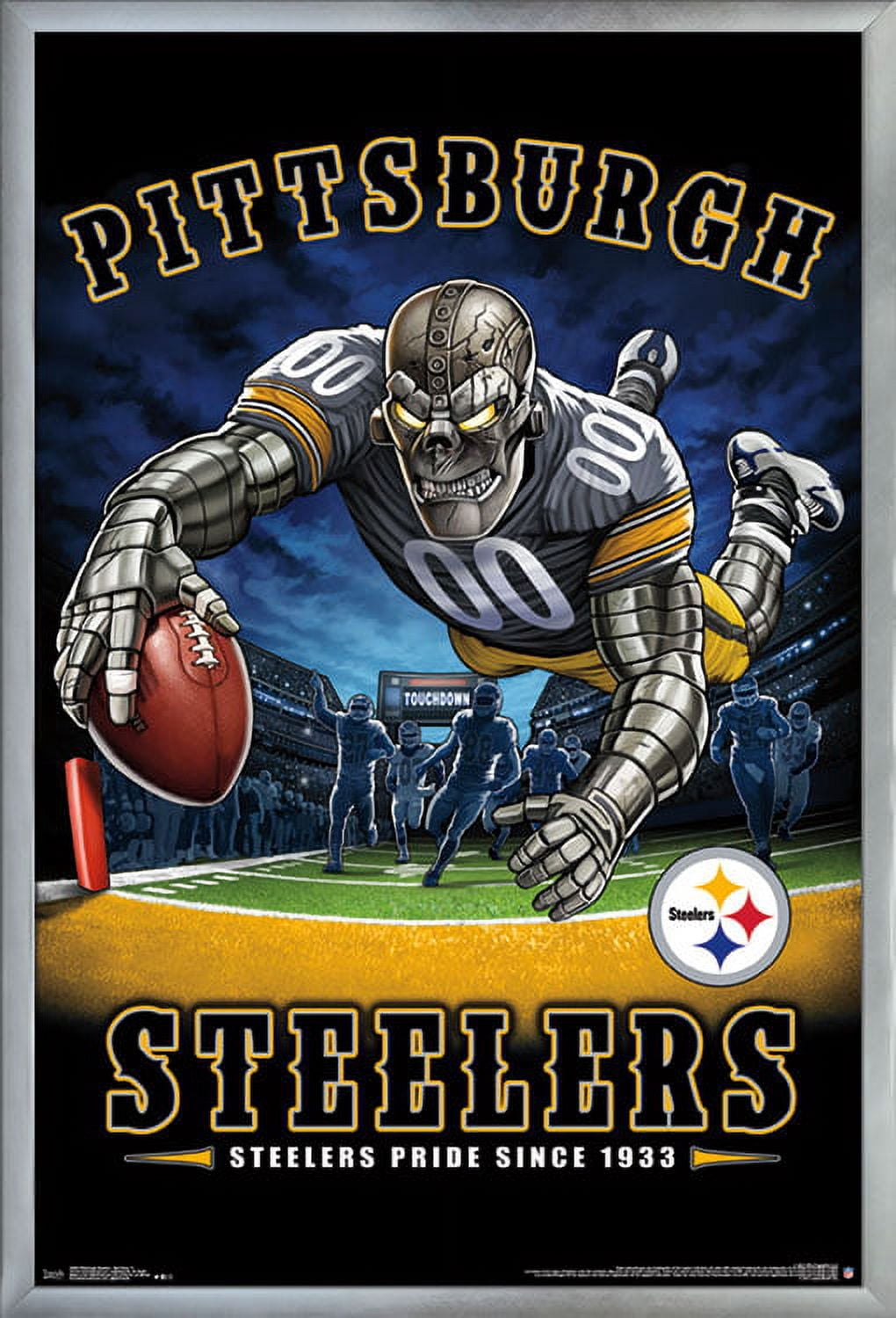 NFL Pittsburgh Steelers - End Zone 17 Wall Poster, 22.375" x 34", Framed