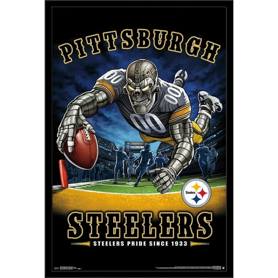 NFL Pittsburgh Steelers - End Zone 17 Wall Poster, 22.375" x 34", Framed