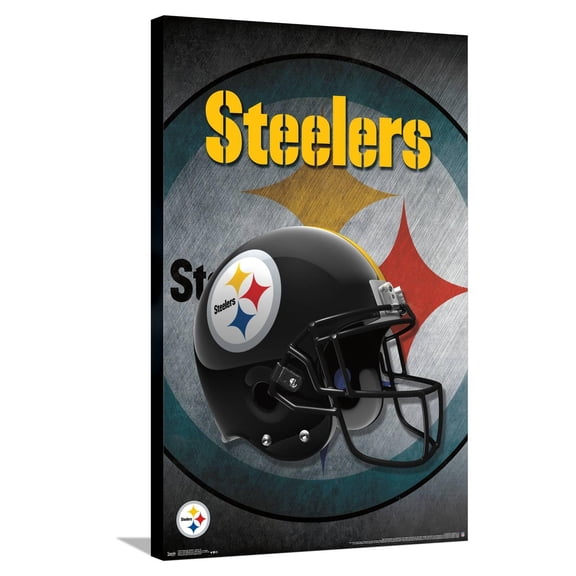 NFL Pittsburgh Steelers - Helmet 16 Canvas Wall Poster, 22.375" x 34"