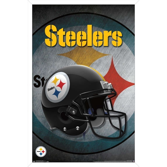 NFL Pittsburgh Steelers - Helmet 16 Wall Poster, 14.725" x 22.375", Framed