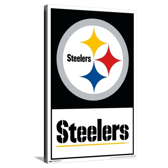 NFL Pittsburgh Steelers - Logo 21 Canvas Wall Poster, 22.375" x 34"